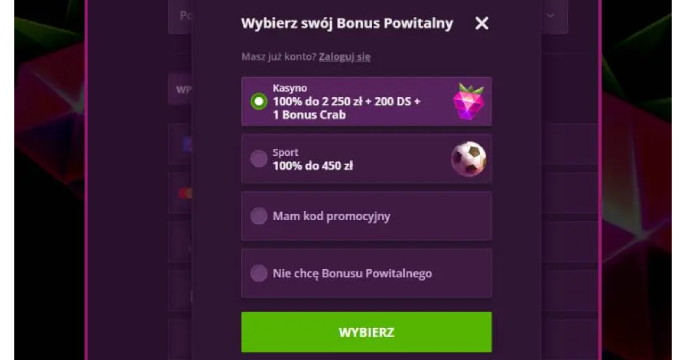 malina casino kod promocyjny